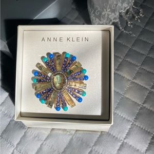 Anne Klein beautiful broach multi stones. Brand new never worn